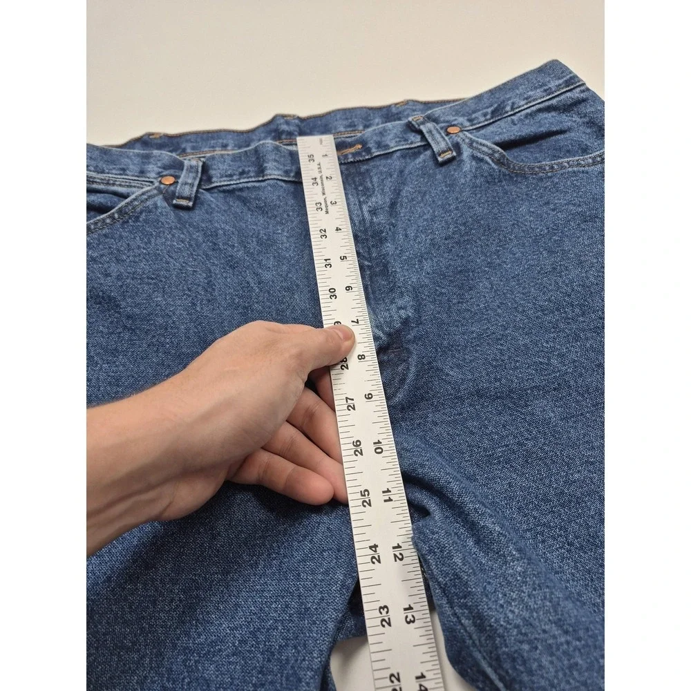 Wrangler A102 Jeans Mens 36x32 Blue Relaxed Fit Straight Leg Denim